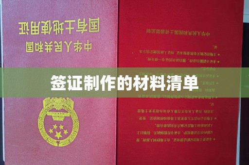 满城签证制作的材料清单